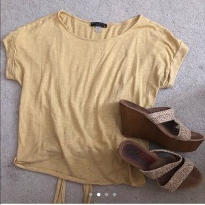 Final Touch yellow tie back t-shirt